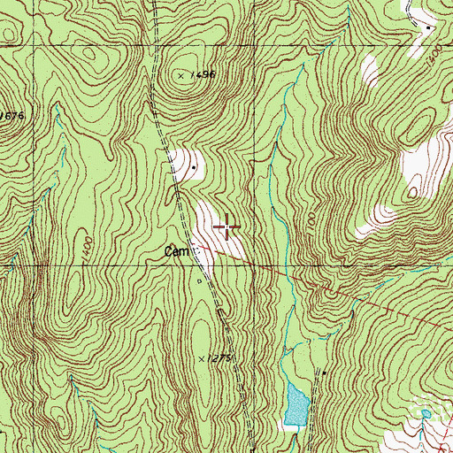 Topographic Map of Scruton Hill Cemetery, VT