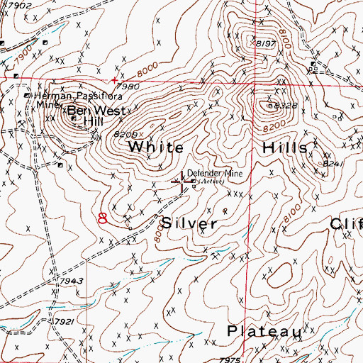 Topographic Map of Defender Mine, CO