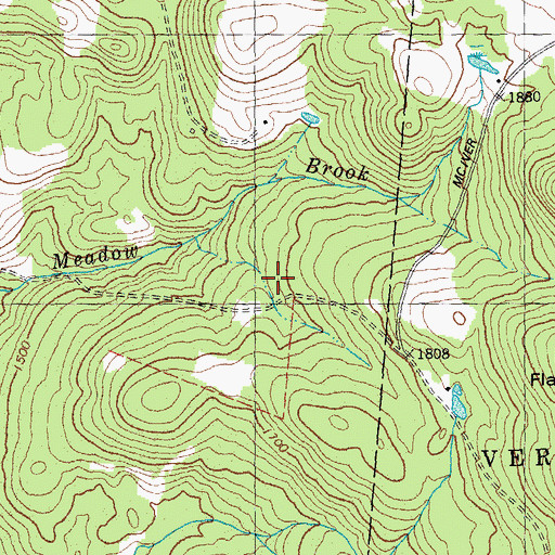 Topographic Map of Spear Cemetery, VT