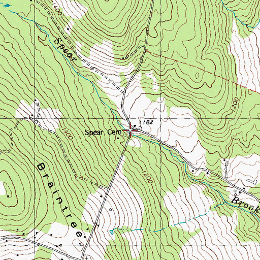 Topographic Map of Spear Cemetery, VT