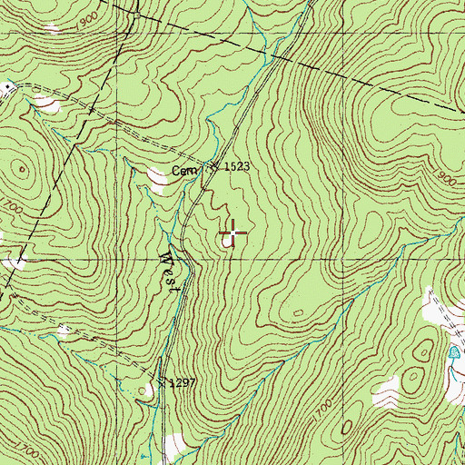 Topographic Map of Strafford Municipal Forest, VT
