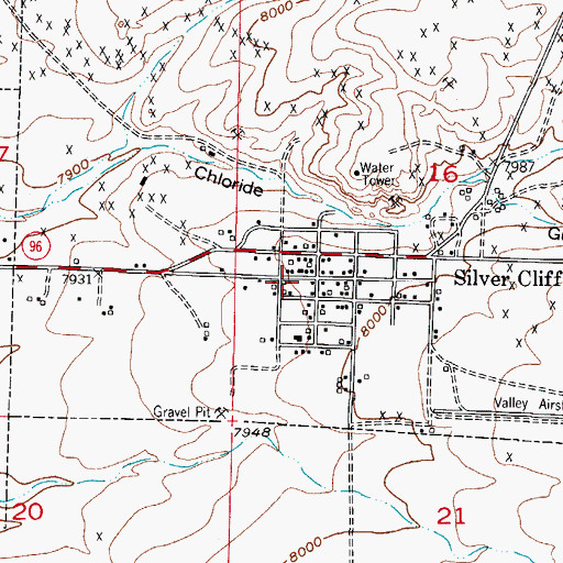 Topographic Map of Silver Cliff, CO