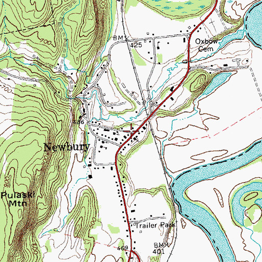 Topographic Map of Tenney Memorial Library, VT