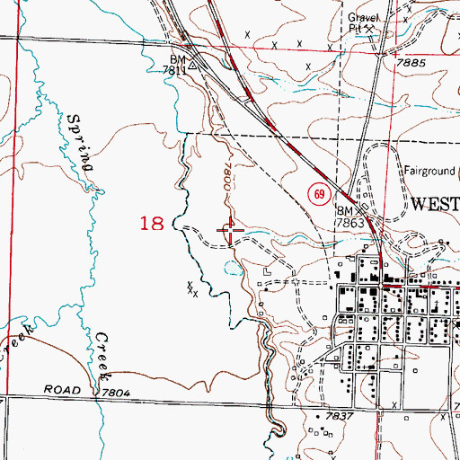 Topographic Map of Chloride Gulch, CO