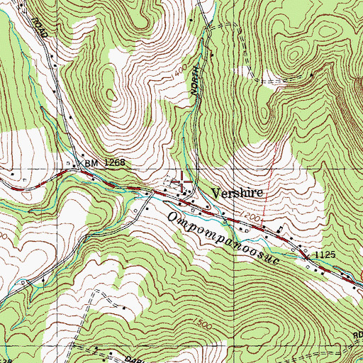 Topographic Map of Vershire Village Cemetery, VT