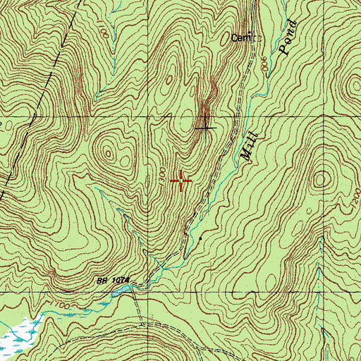 Topographic Map of Whiting Family Cemetery, VT