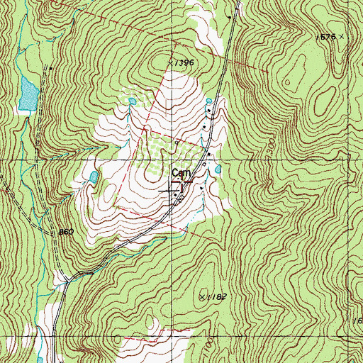 Topographic Map of Wild Hill Cemetery, VT