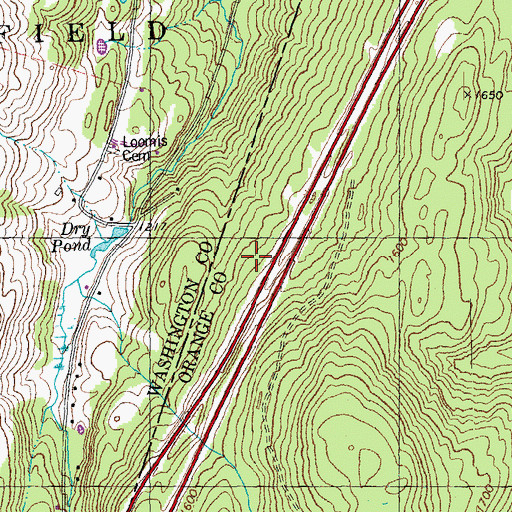 Topographic Map of Williamstown Municipal Forest, VT