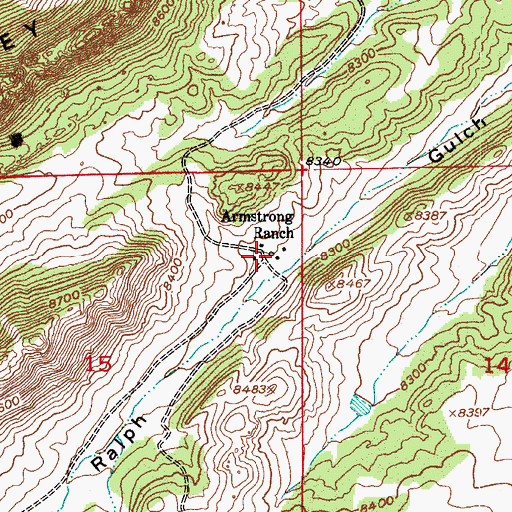 Topographic Map of Armstrong Ranch, CO