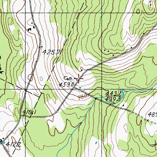 Topographic Map of Andersonville Cemetery, VT
