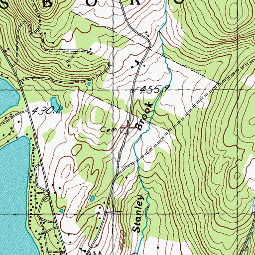 Topographic Map of Baker Cemetery, VT