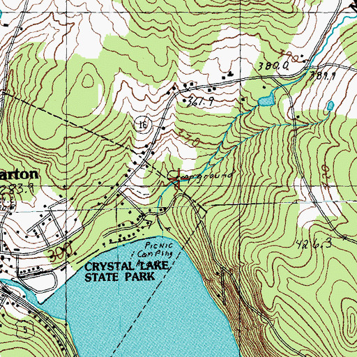 Topographic Map of Belview Campground, VT