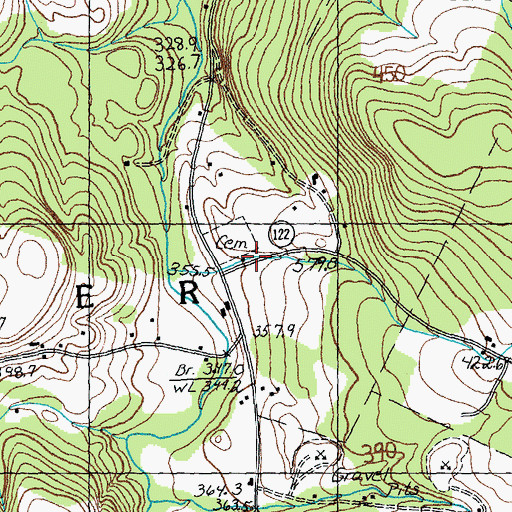 Topographic Map of Bread and Puppet Museum, VT