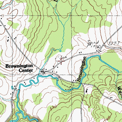 Topographic Map of Brownington Center Cemetery, VT