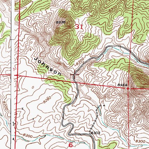 Topographic Map of Brush Hollow Creek, CO