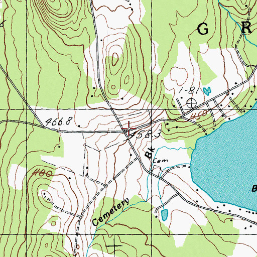 Topographic Map of Campbells Corner, VT