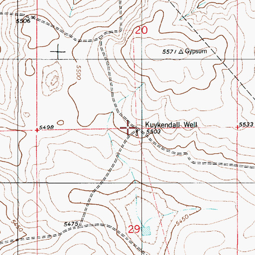 Topographic Map of Kuykendall Well, NM