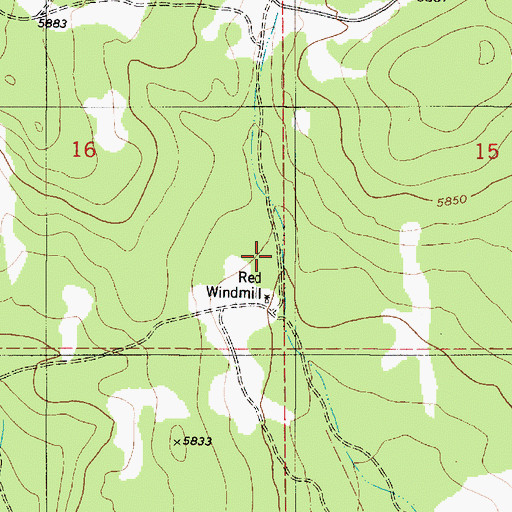Topographic Map of Red Windmill, NM