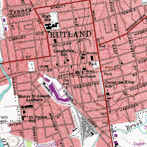 Topographic Map of Advent Christian Church, VT