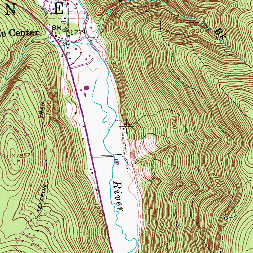 Topographic Map of Anthony Family Cemetery, VT