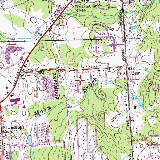 Topographic Map of Bassett Development, VT
