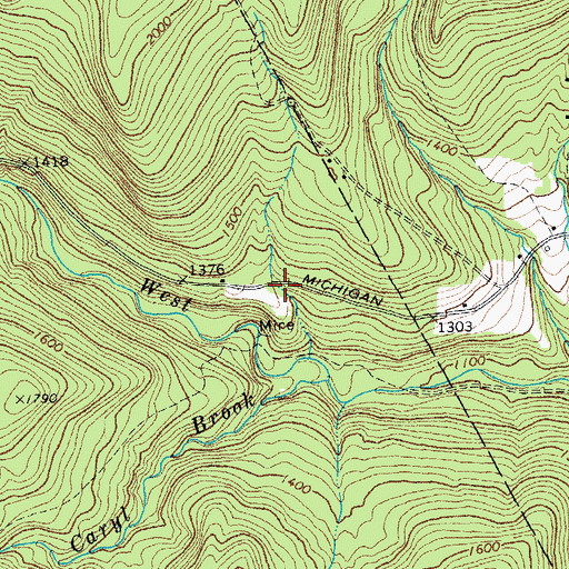 Topographic Map of Bayonne Camp (historical), VT