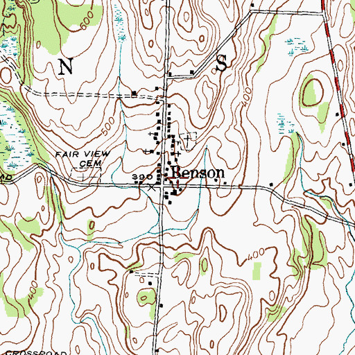 Topographic Map of Benson Village Historic District, VT