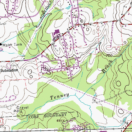 Topographic Map of Blue Ridge Acres, VT