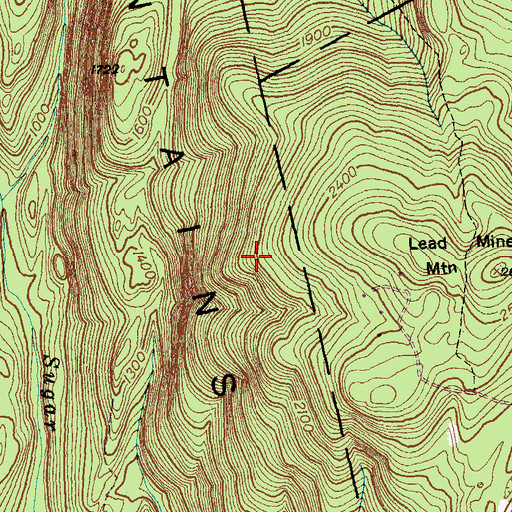 Topographic Map of Brandon Municipal Forest, VT