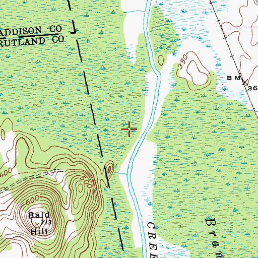 Topographic Map of Brandon Swamp Wildlife Management Area, VT