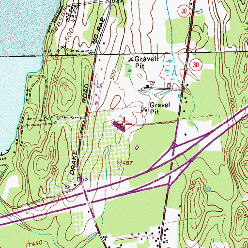 Topographic Map of Castleton Hubbardton Elementary School, VT
