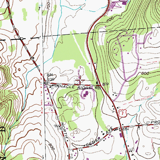 Topographic Map of Cheney Hill Cemetery, VT
