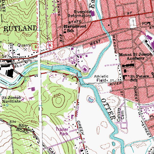 Topographic Map of Church of Christ, VT