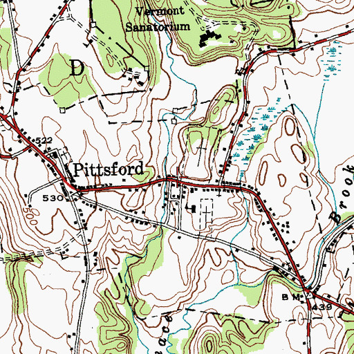 Topographic Map of Colburn Bridge, VT