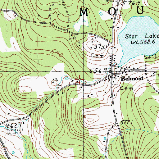 Topographic Map of Community Historical Museum of Mount Holly, VT