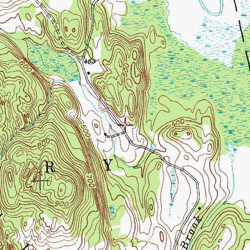 Topographic Map of Crown Point Road Monument, VT