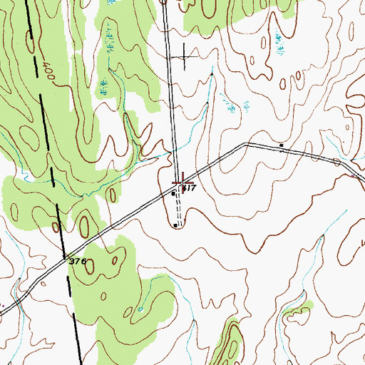 Topographic Map of Crown Point Road Monument Cemetery, VT