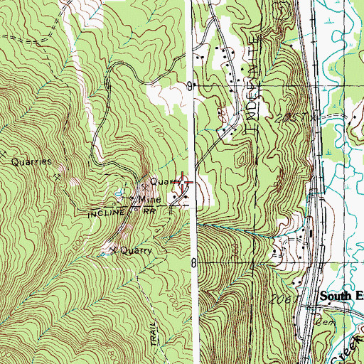 Topographic Map of Danby Marble Quarry (historical), VT