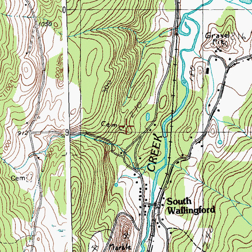 Topographic Map of Doty Cemetery, VT