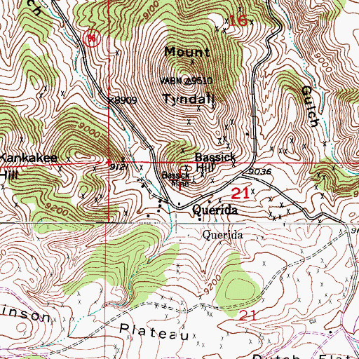 Topographic Map of Bassick Mine, CO