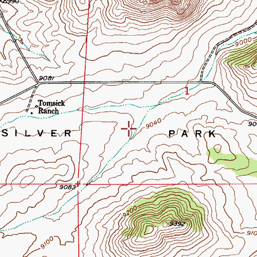 Topographic Map of Silver Park, CO