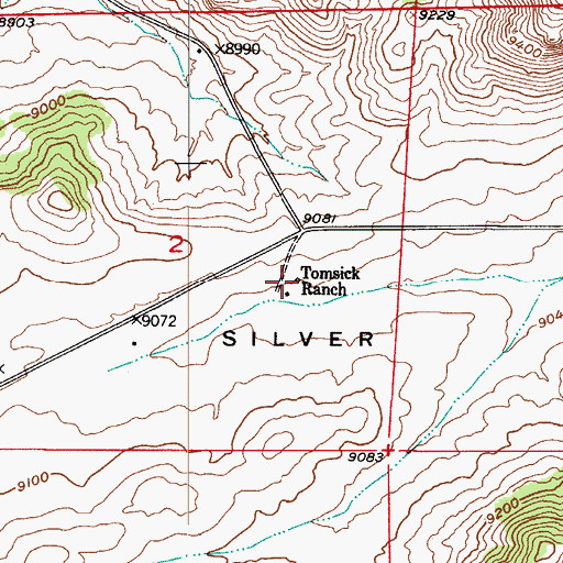 Topographic Map of Tomsick Ranch, CO