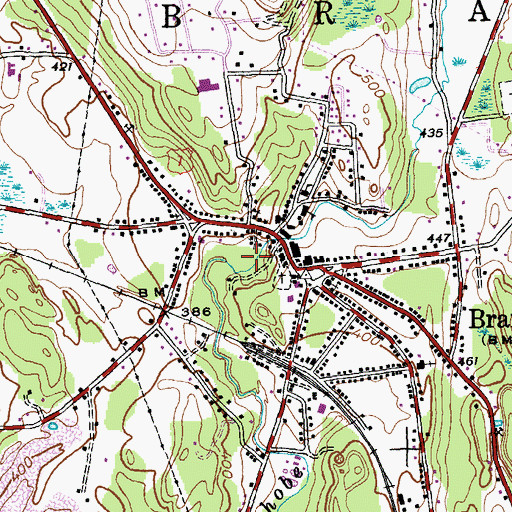 Topographic Map of Forestdale Iron Furnace, VT