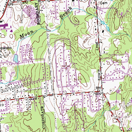 Topographic Map of Grandview Acres, VT