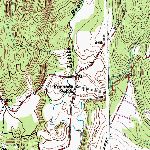 Topographic Map of Grangerville, VT