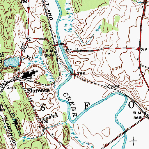 Topographic Map of Hammond Covered Bridge, VT