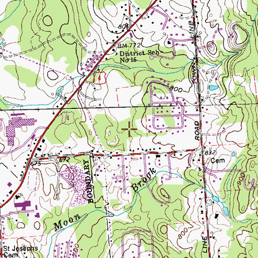 Topographic Map of Heritage Hill Development, VT