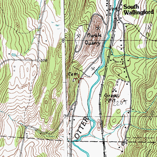 Topographic Map of Hill-Roberts Cemetery, VT