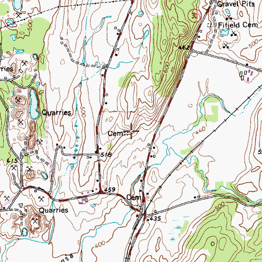 Topographic Map of Hosford Tomb Plot, VT
