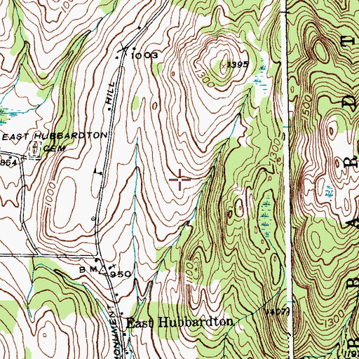 Topographic Map of Hubbardton Battlefield, VT